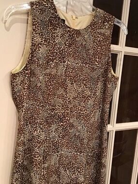 Spenser Jeremy Leopard Print Silk Dress - Brown & Cream